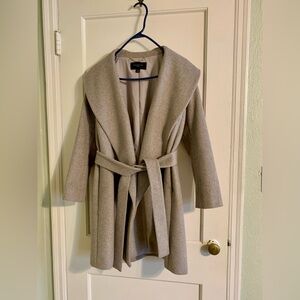 Belted wool coat 
Ann Taylor petite size medium color: oat